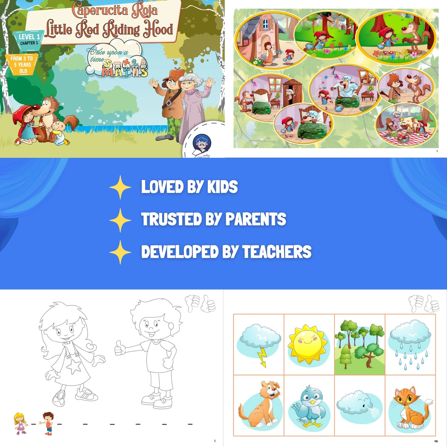 Caperucita Roja / Little Red Riding Hood| Level 1 - Genius Readers - The Best Early Learning Path