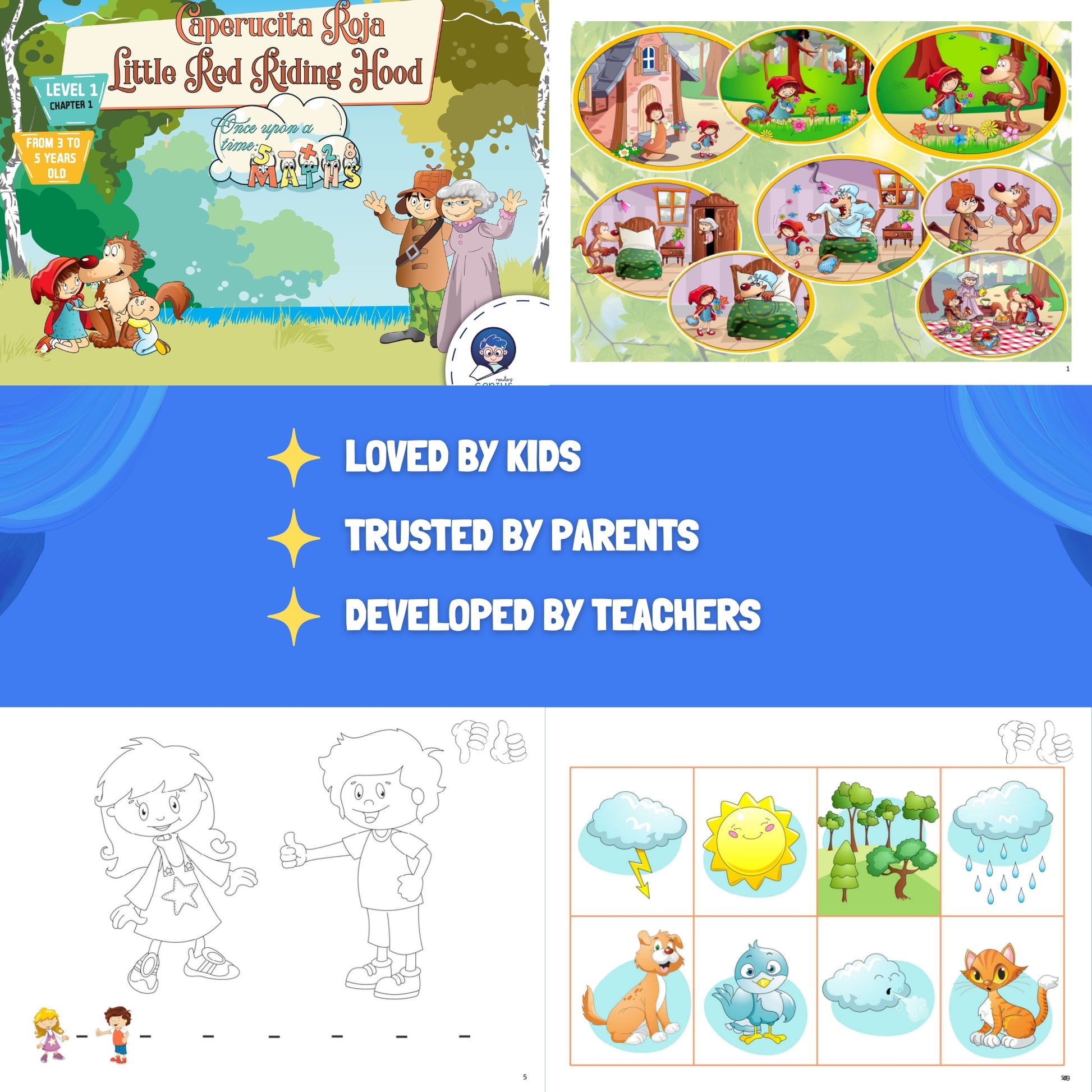 Caperucita Roja / Little Red Riding Hood| Level 1 - Genius Readers - The Best Early Learning Path