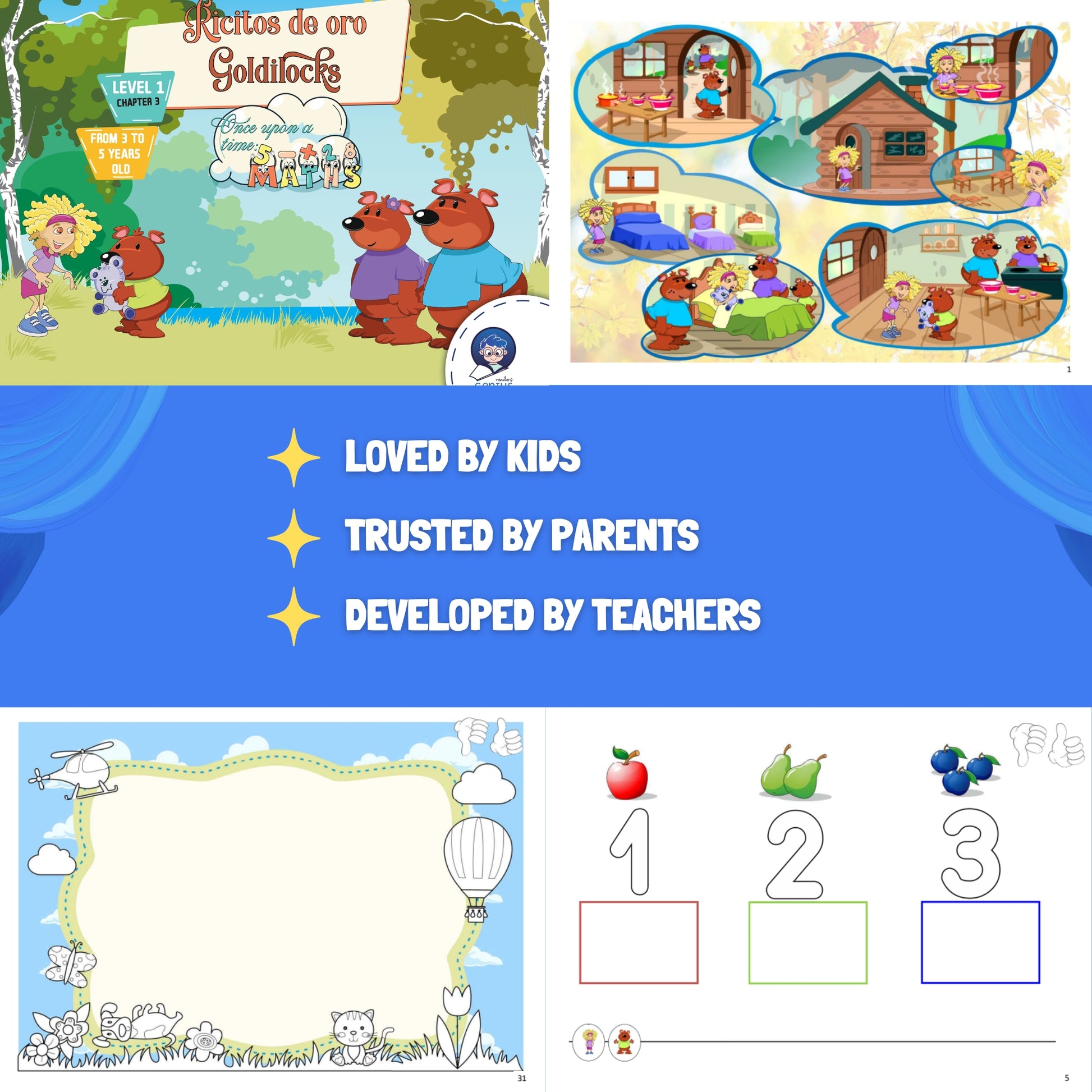 Ricitos De Oro / Goldilocks | Level 3 - Genius Readers - The Best Early Learning Path
