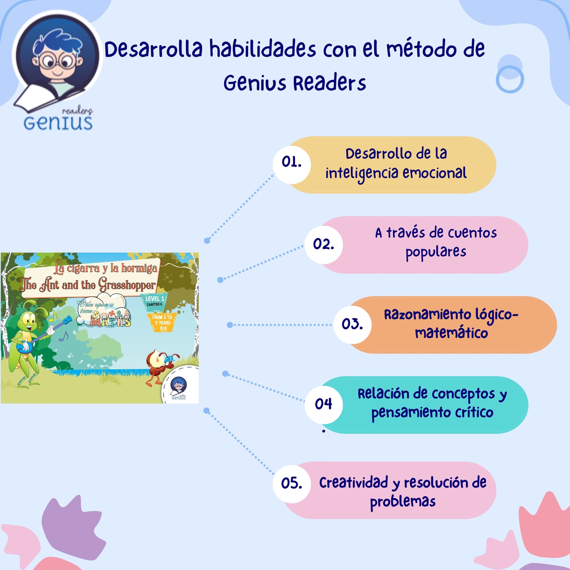 La cigarra y la hormiga / The ant and the grasshopper | Level 6 - Genius Readers - The Best Early Learning Path